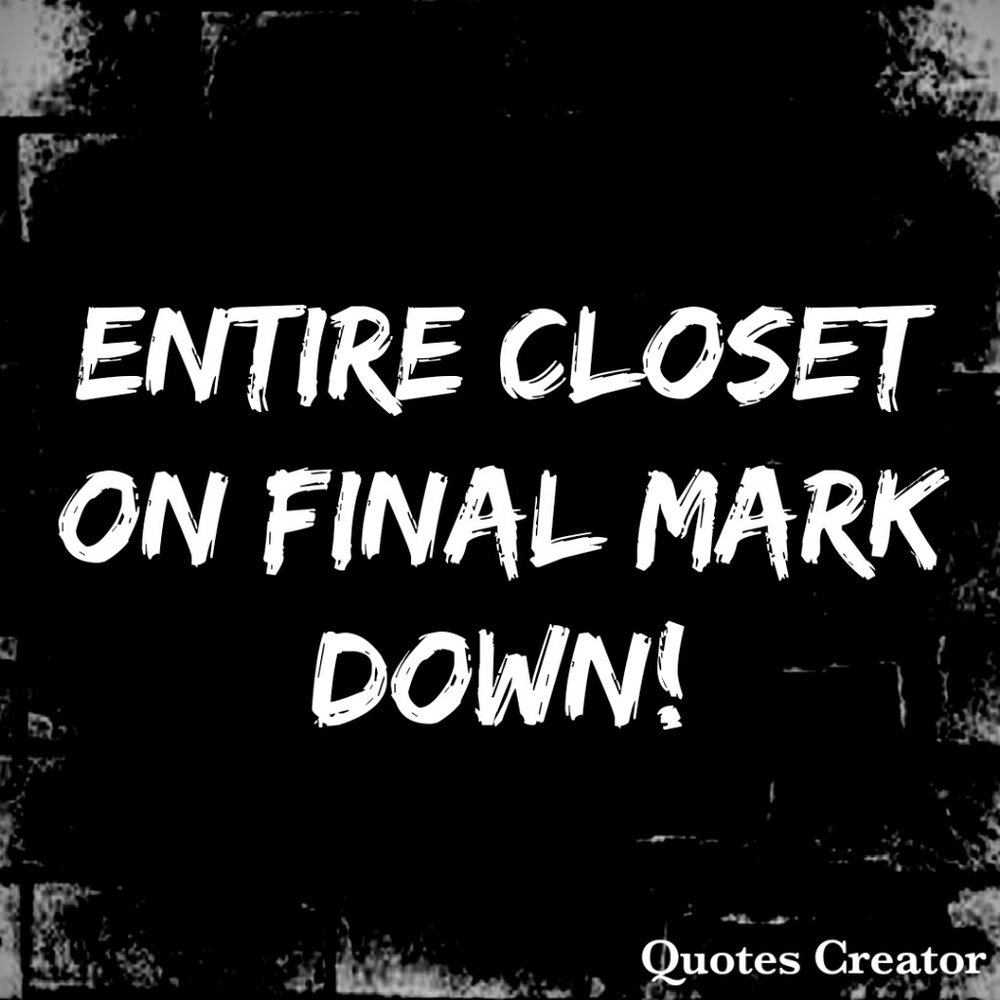 Final mark downs